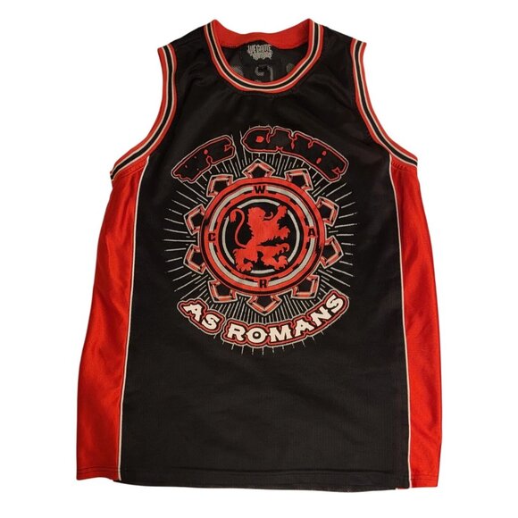 We Came As Romans Other - We Came As Romans Mens XL Basketball Jersey Black & Red Polyester